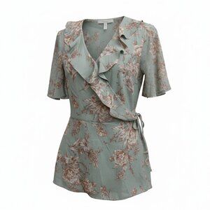 Cato Y2K Floral Babydoll Flutter Sleeve Top Size Medium Fairy Soft Girl Pastel